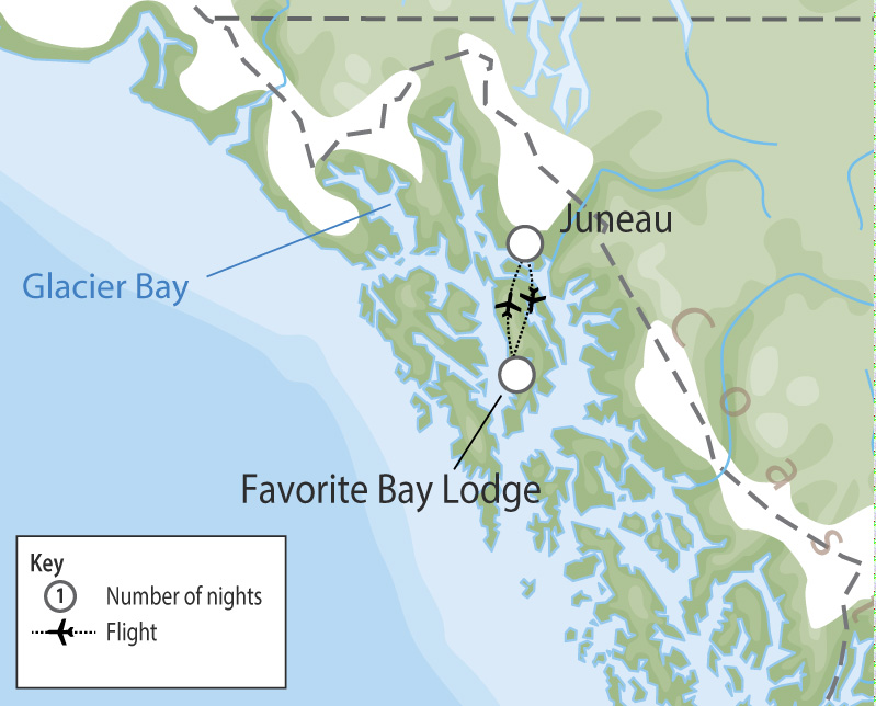 Favorite Bay Lodge | Alaska Wilderness Lodge map